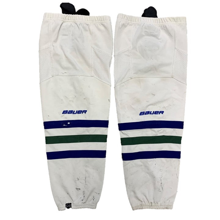 NCAA - Chaussettes de hockey Bauer d'occasion - (Blanc/Bleu/Vert)